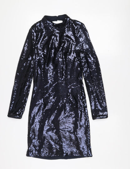 Marks and Spencer Women’s Petite Navy Sequin Bodycon Dress Size 6