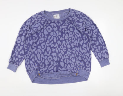 A Postcard From Brighton Women's Blue Leopard Knit Jumper Size S