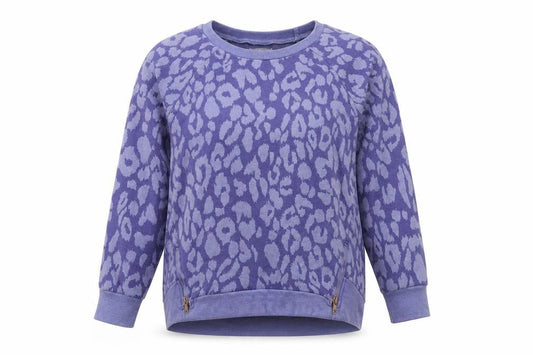 A Postcard From Brighton Women's Blue Leopard Knit Jumper Size S