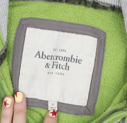 Abercrombie & Fitch Women’s Green Hooded Zip Jacket Size S