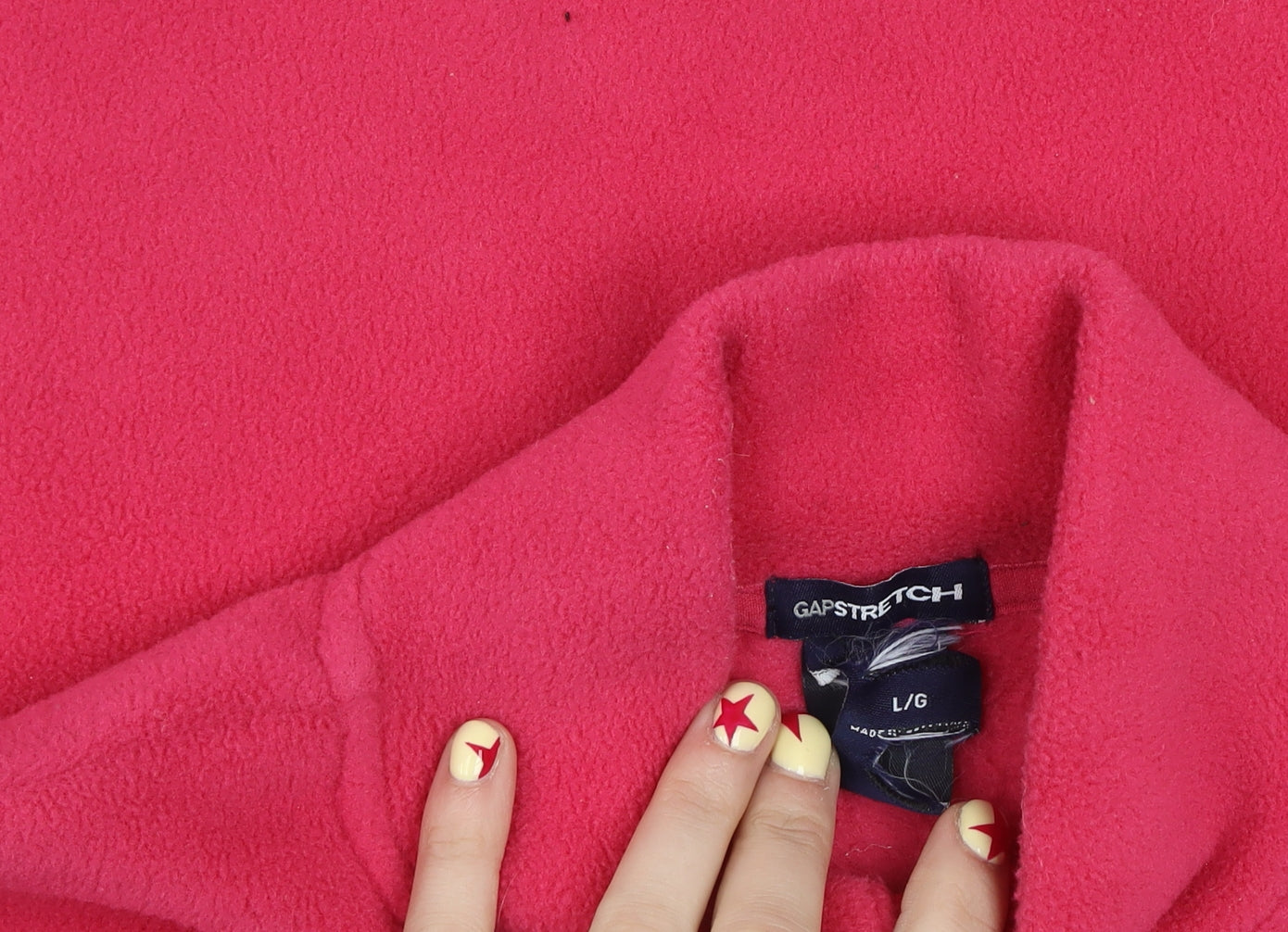 GAP Girls Pink Fleece 1/2 Zip Pullover Sweatshirt L Stretch Fit