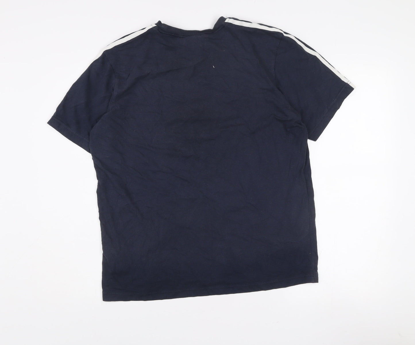 Adidas Men's Blue Short Sleeve Graphic Sports T-Shirt M