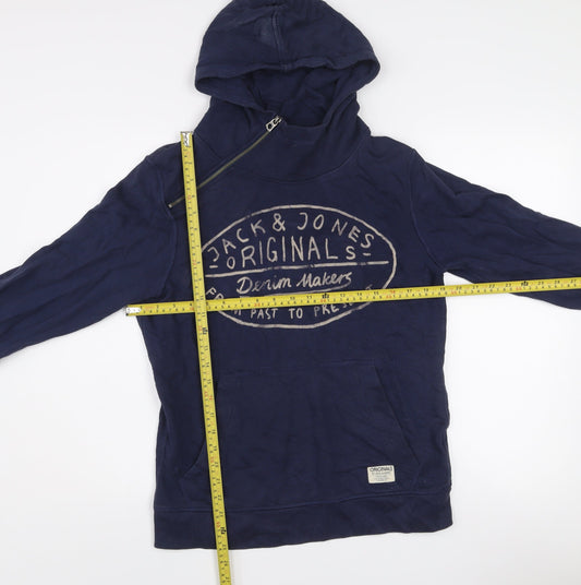 Mens UK Size S JACK & JONES Blue Pullover Hoodie