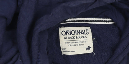 Mens UK Size S JACK & JONES Blue Pullover Hoodie