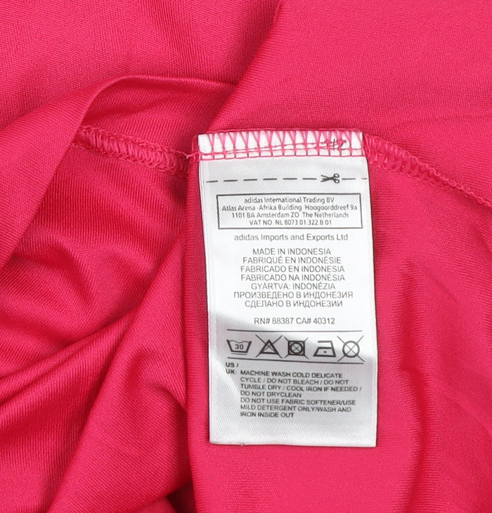 Adidas Teens Pink Climalite Short Sleeve Active T-Shirt L