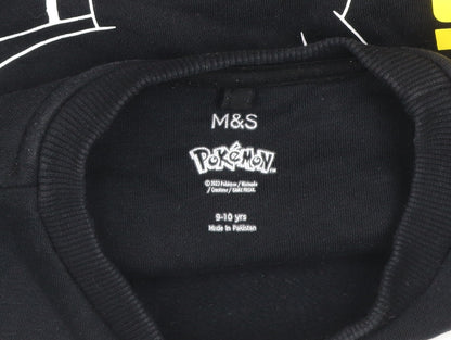 Marks and Spencer Boys Black Pokemon Pikachu Pullover Sweatshirt 9-10 Years