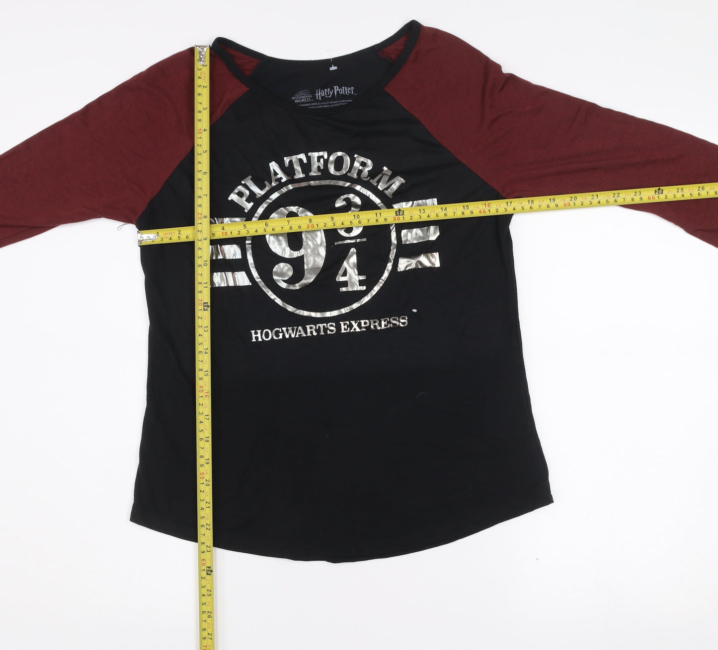 Harry Potter Boys Black 7-9 Years 3/4 Sleeve Platform 9¾ T-Shirt