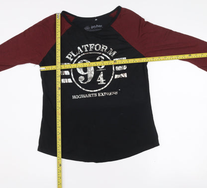 Harry Potter Boys Black 7-9 Years 3/4 Sleeve Platform 9¾ T-Shirt