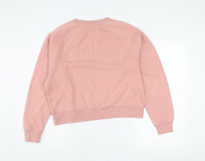 Amuse Society Womens Pink Graphic Pullover Sweatshirt Size 10