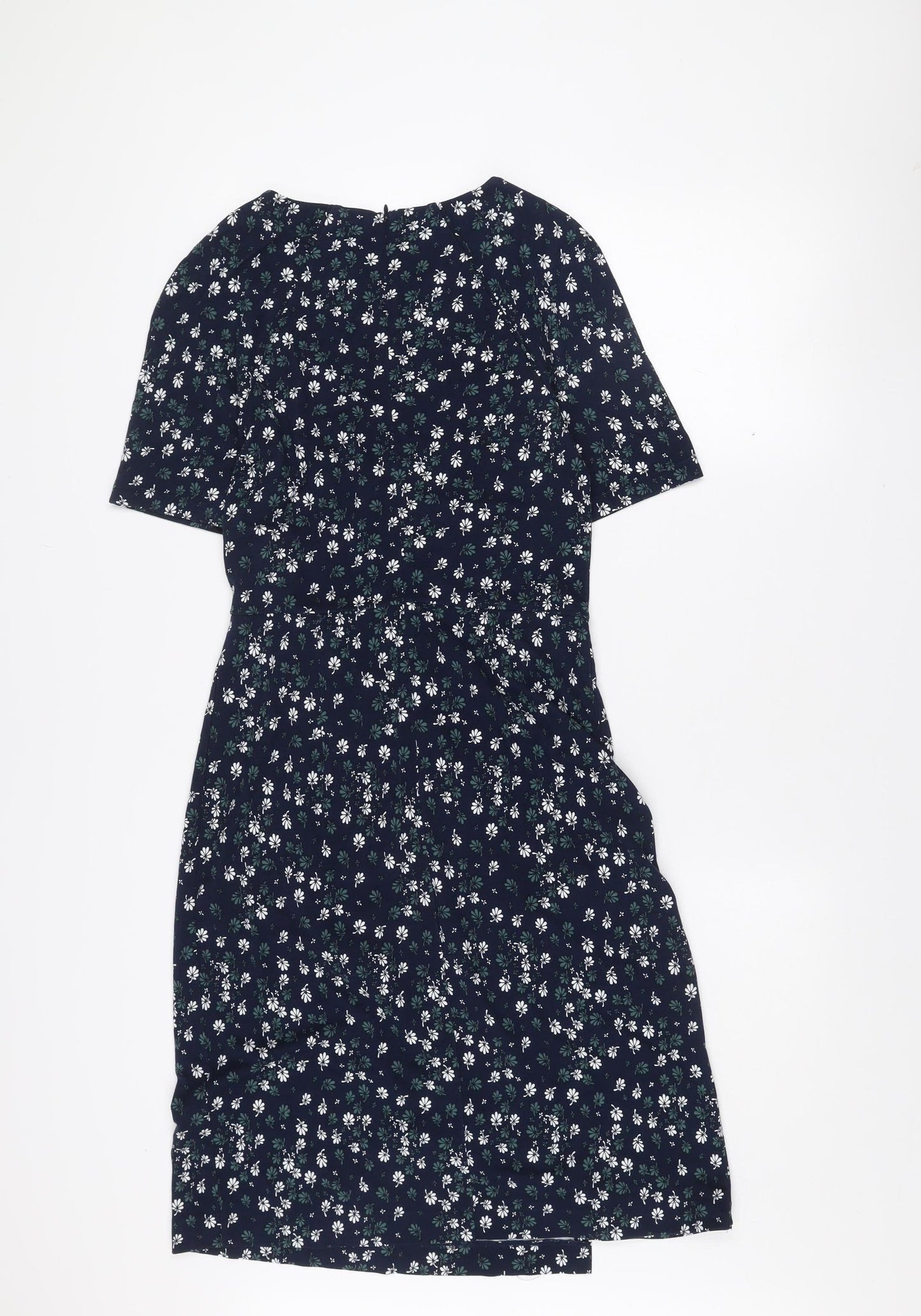 Jigsaw Women’s Blue Floral Bodycon Knee Length Dress Size S