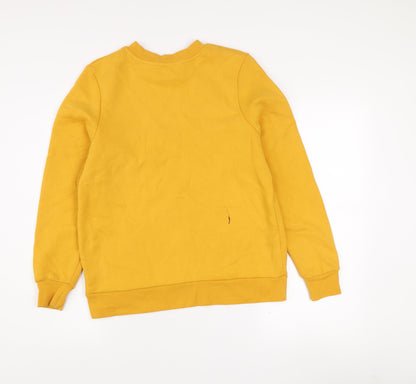 Dunnes Stores Mustard Attitude Sweatshirt Womens Small Cotton Blend
