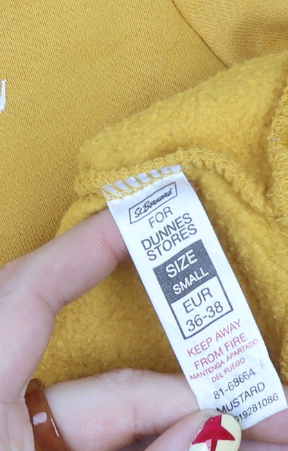 Dunnes Stores Mustard Attitude Sweatshirt Womens Small Cotton Blend