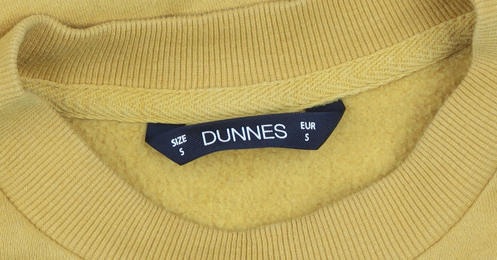 Dunnes Stores Mustard Attitude Sweatshirt Womens Small Cotton Blend