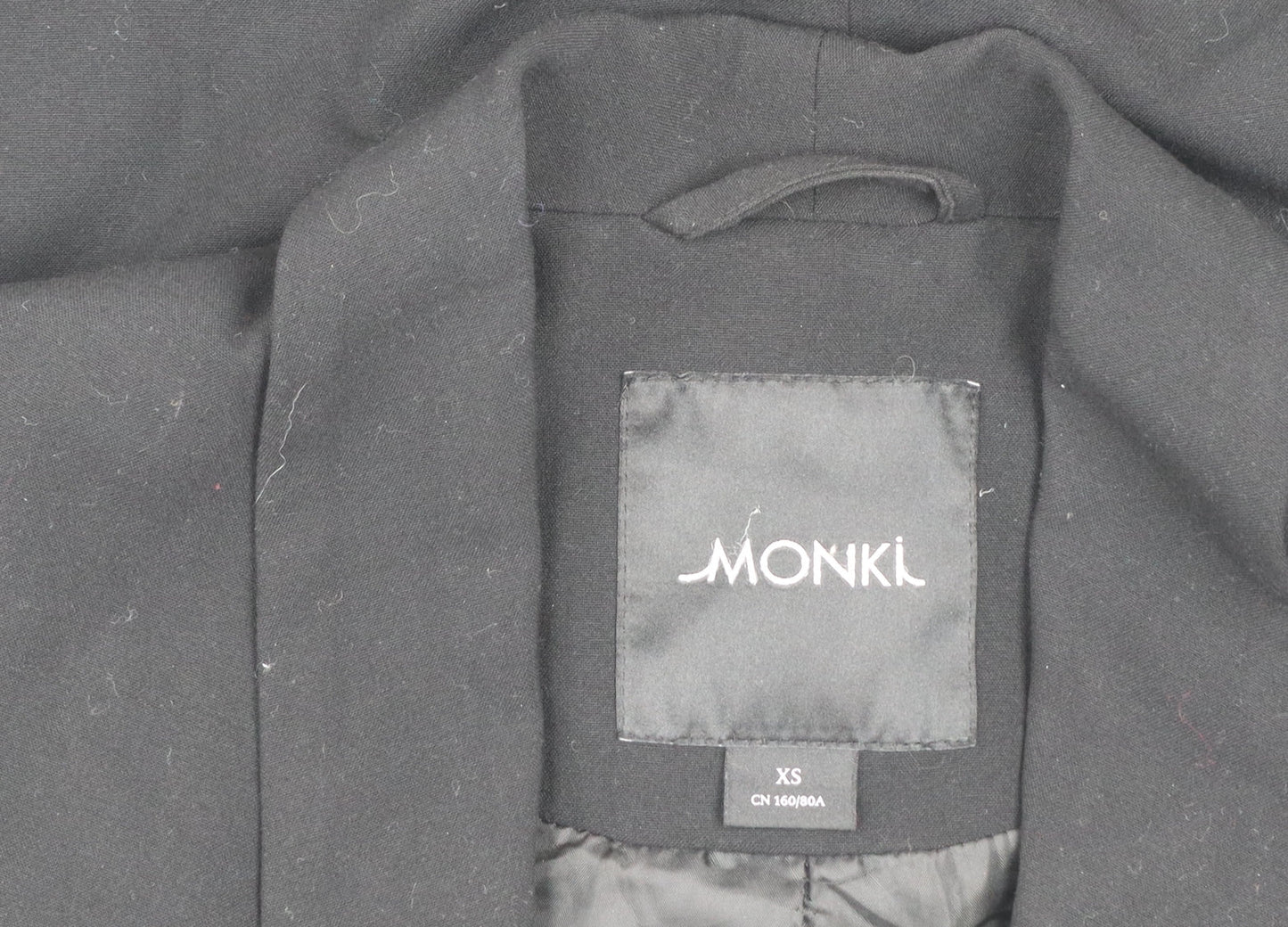 Monki Women's Black XS Double-Breasted Blazer Tailored Jacket