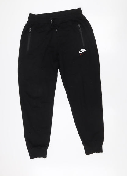 Nike Women’s Black XL Cotton Jogger Sweatpants Zip Pocket Sportswear