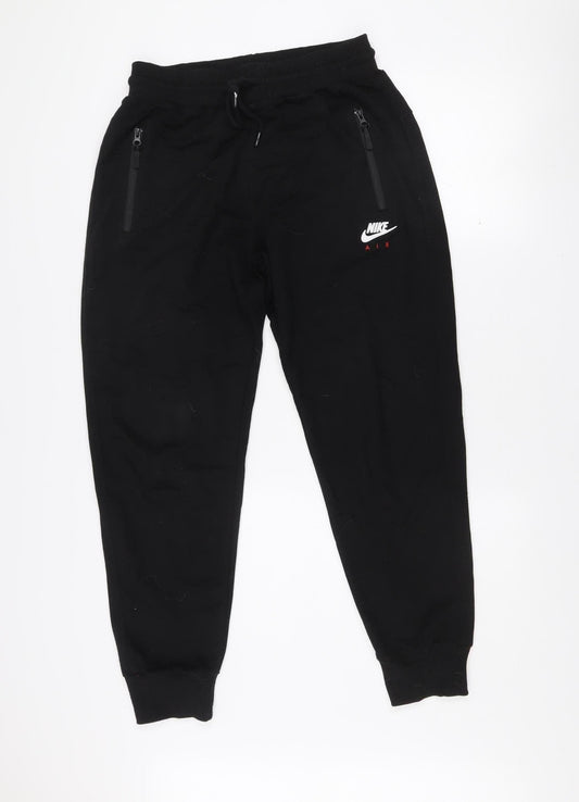 Nike Women’s Black XL Cotton Jogger Sweatpants Zip Pocket Sportswear