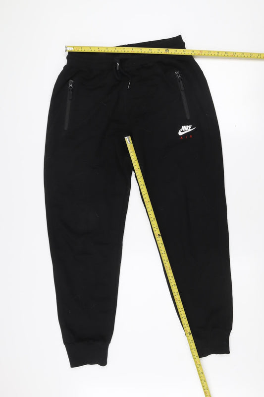 Nike Women’s Black XL Cotton Jogger Sweatpants Zip Pocket Sportswear