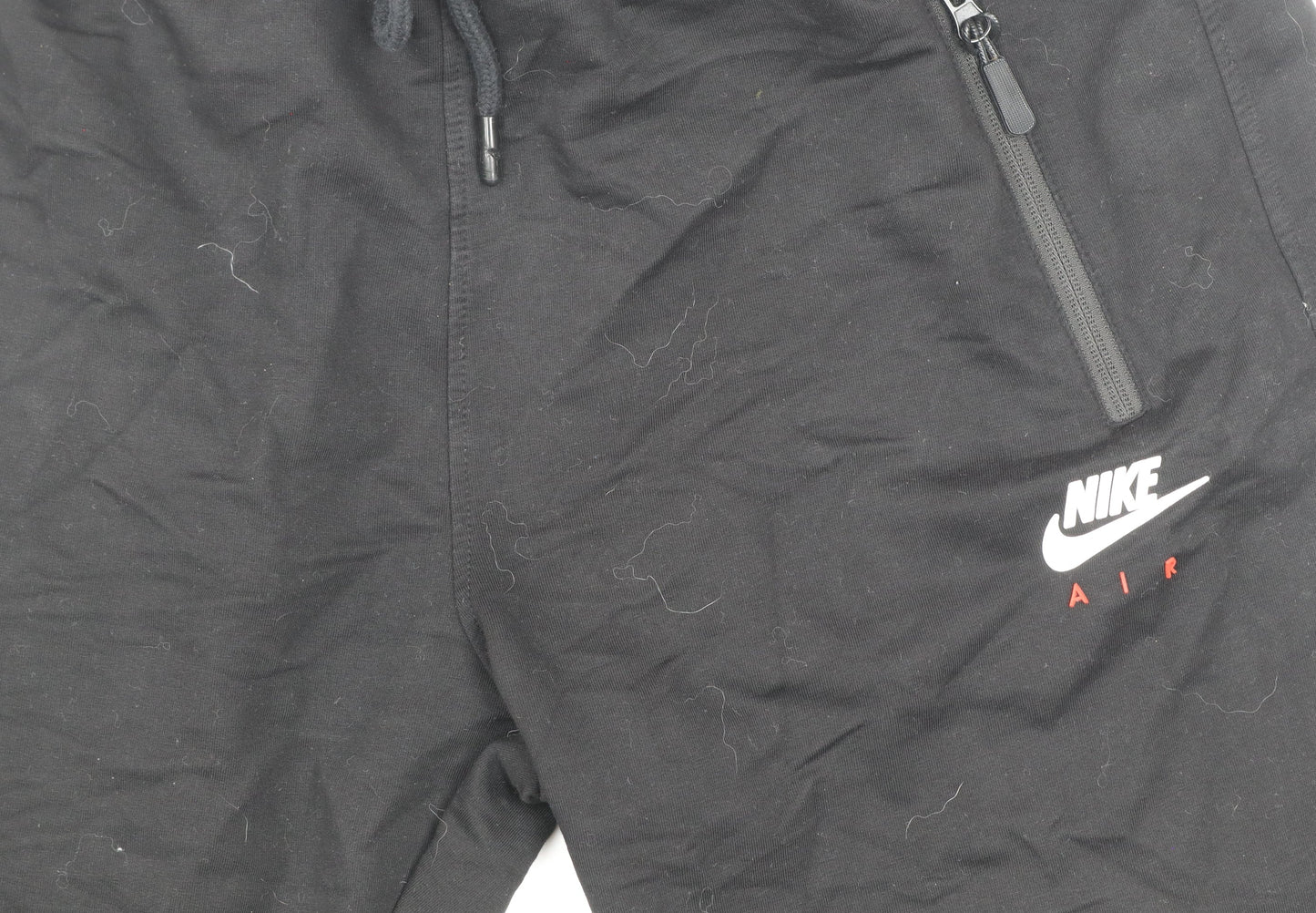 Nike Women’s Black XL Cotton Jogger Sweatpants Zip Pocket Sportswear