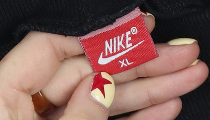 Nike Women’s Black XL Cotton Jogger Sweatpants Zip Pocket Sportswear