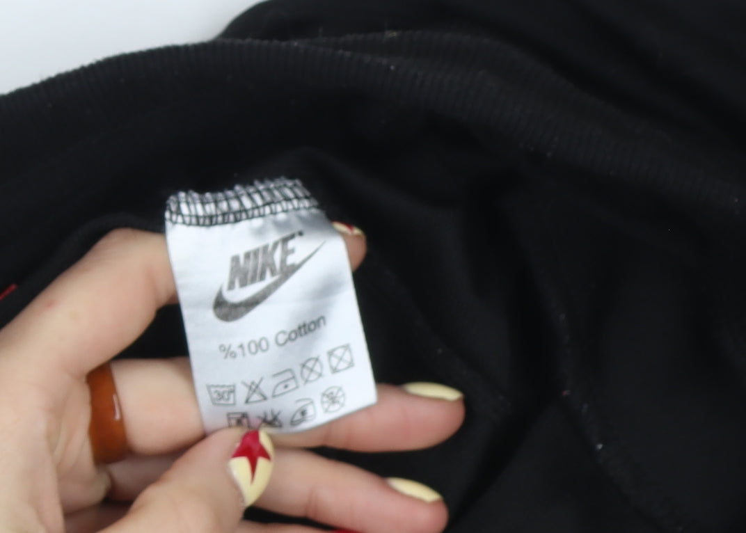 Nike Women’s Black XL Cotton Jogger Sweatpants Zip Pocket Sportswear