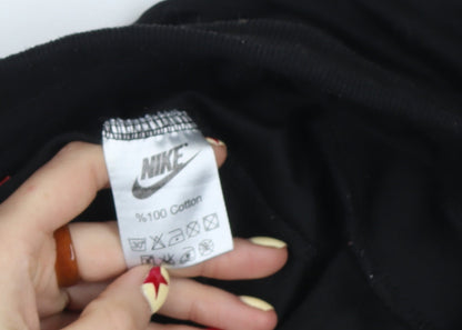 Nike Women’s Black XL Cotton Jogger Sweatpants Zip Pocket Sportswear