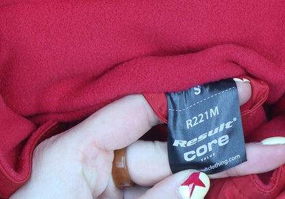 Result Core Men Red S Windbreaker Jacket Water Resistant Lined