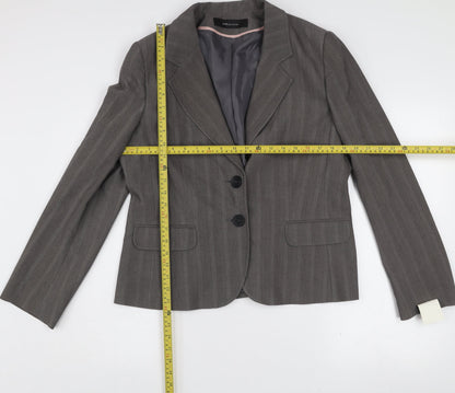 e-vie Women’s Grey Pinstripe Single-Breasted Blazer Size 18
