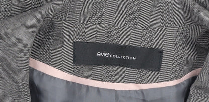 e-vie Women’s Grey Pinstripe Single-Breasted Blazer Size 18