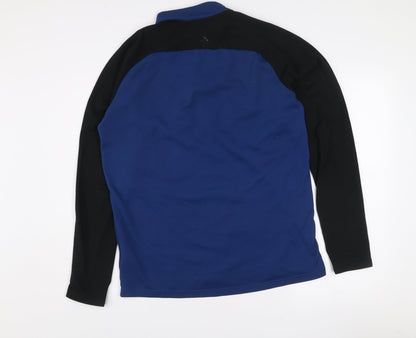 Nike Men's Blue Black Dri-FIT 1/4 Zip Track Jacket Size M