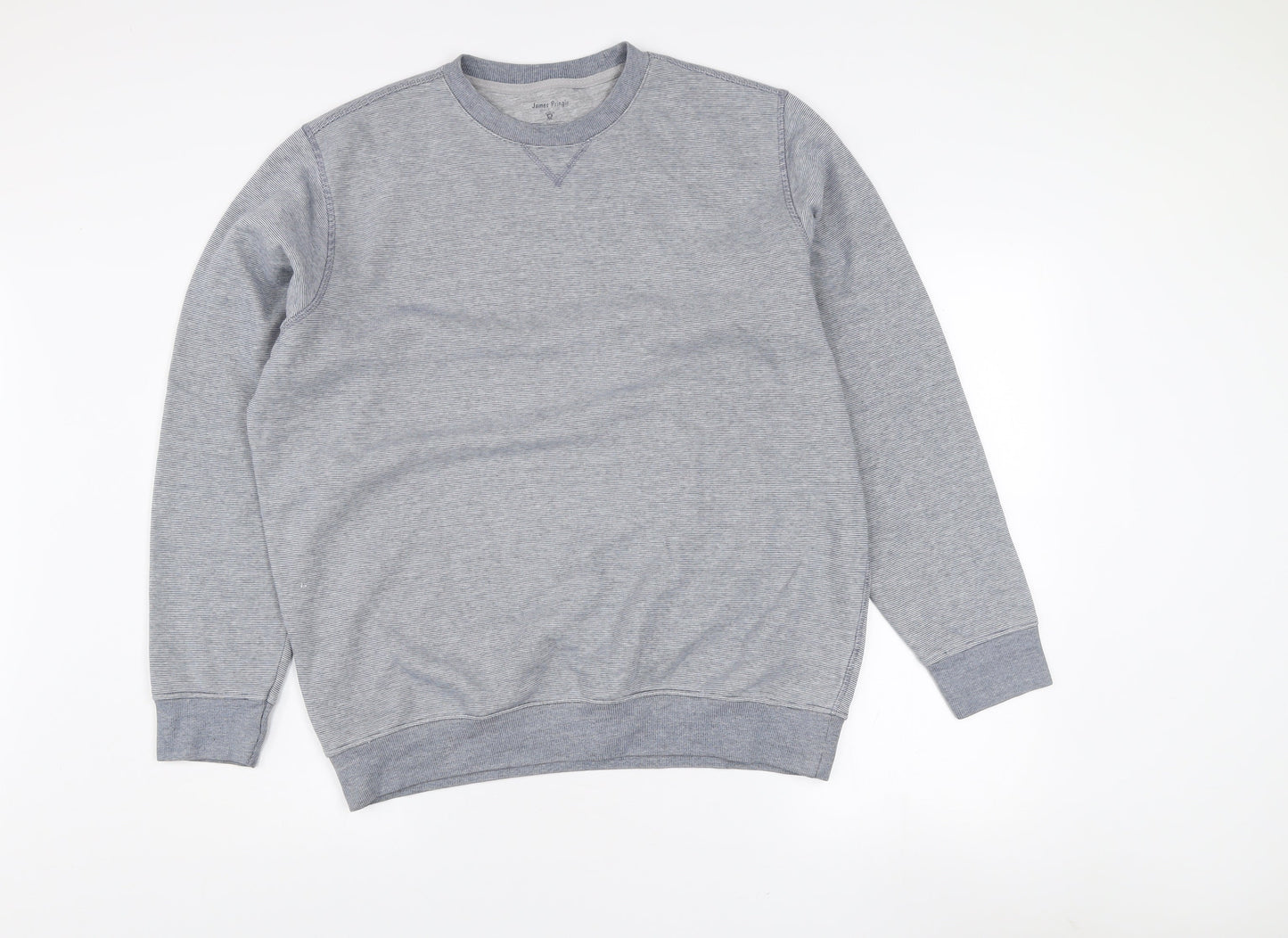 James Pringle Mens Grey Large Crew Neck Cotton Sweatshirt