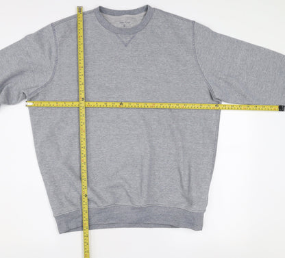 James Pringle Mens Grey Large Crew Neck Cotton Sweatshirt