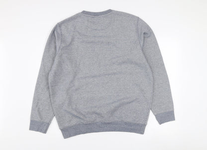 James Pringle Mens Grey Large Crew Neck Cotton Sweatshirt