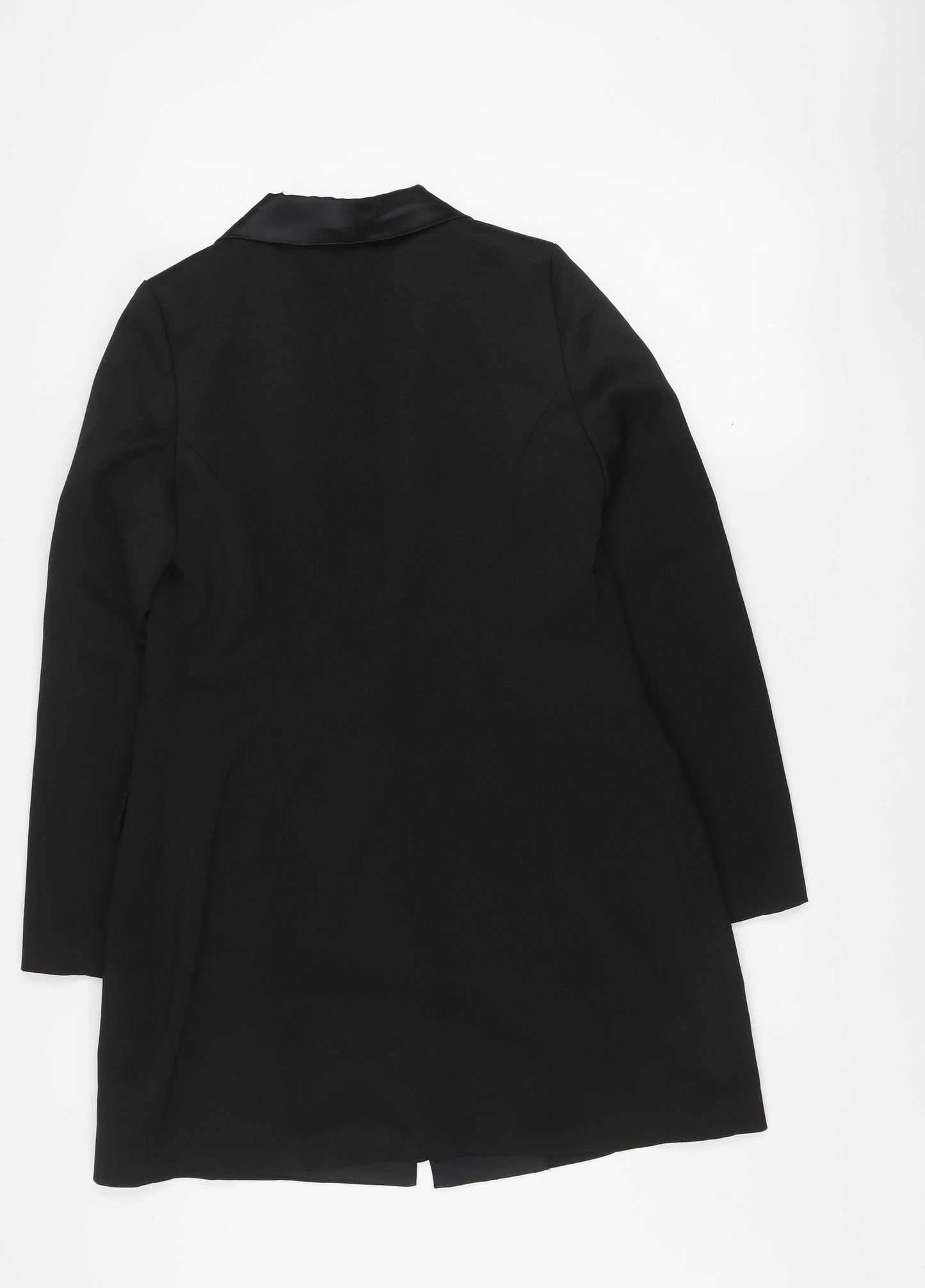 Missguided Women’s Black Double-Breasted Long Blazer Size 10