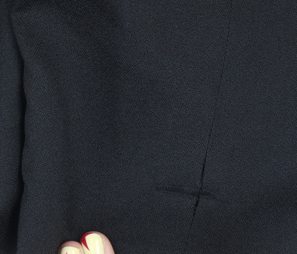 Missguided Women’s Black Double-Breasted Long Blazer Size 10