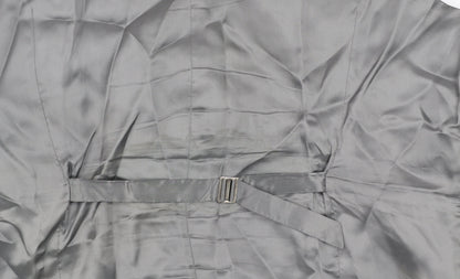 Kenneth Cole Men’s Grey Wool Pinstripe Waistcoat 44R Classic Formal