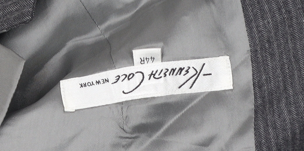 Kenneth Cole Men’s Grey Wool Pinstripe Waistcoat 44R Classic Formal