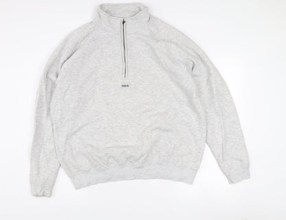 G&G Women’s Grey 1/4 Zip Sweatshirt XL Cotton Blend Casual Comfort