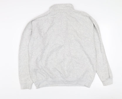 G&G Women’s Grey 1/4 Zip Sweatshirt XL Cotton Blend Casual Comfort