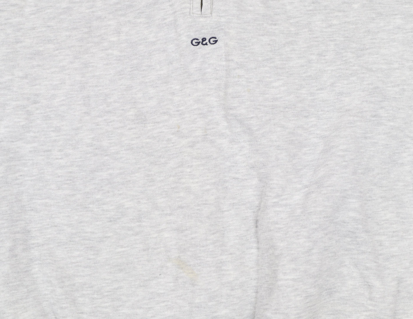 G&G Women’s Grey 1/4 Zip Sweatshirt XL Cotton Blend Casual Comfort
