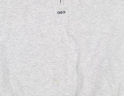 G&G Women’s Grey 1/4 Zip Sweatshirt XL Cotton Blend Casual Comfort