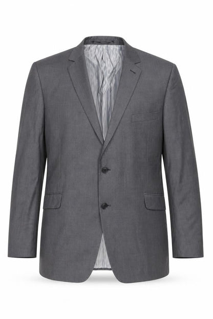 Burton Men's Grey Suit Jacket 46R Two-Button Classic Fit