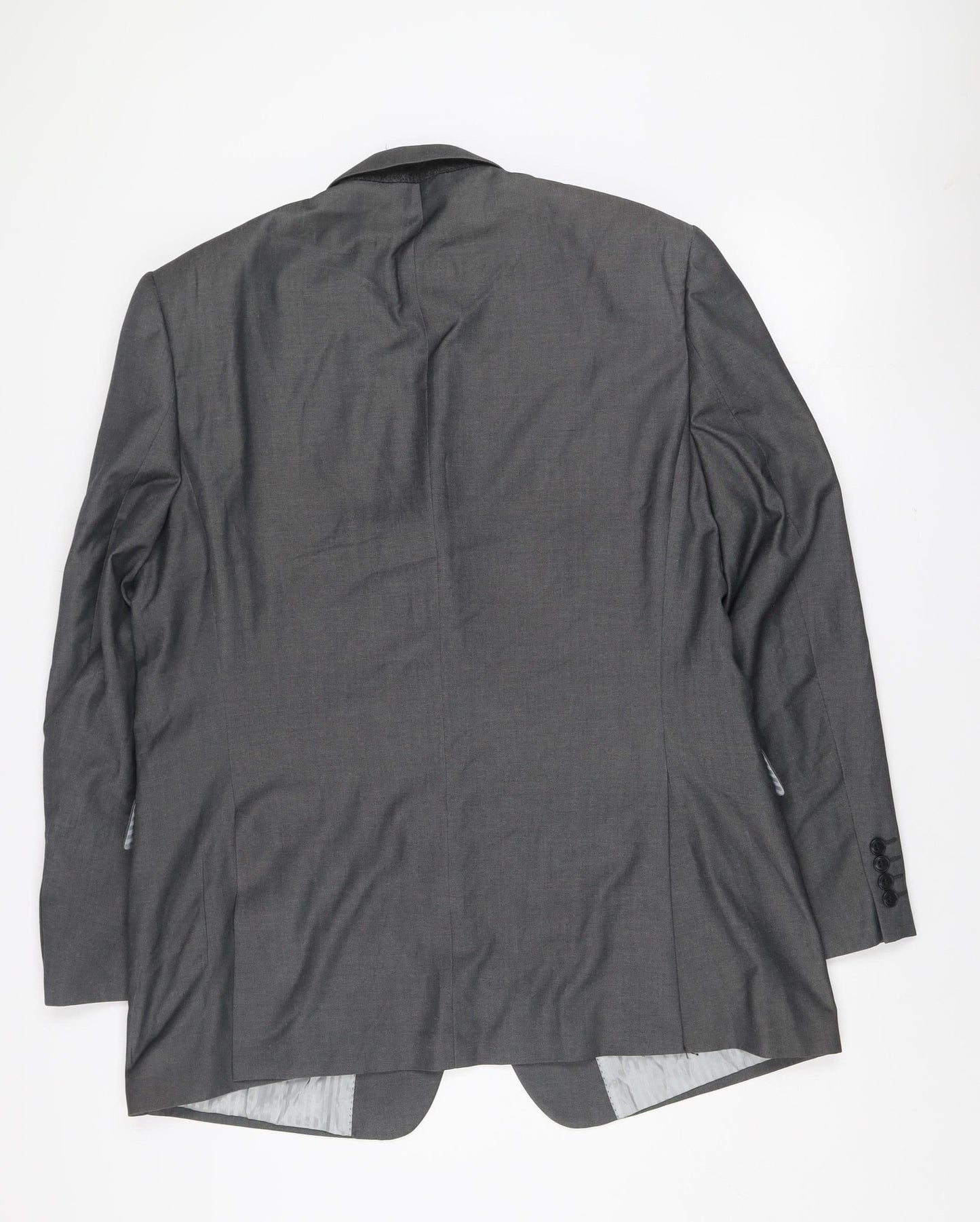 Burton Men's Grey Suit Jacket 46R Two-Button Classic Fit