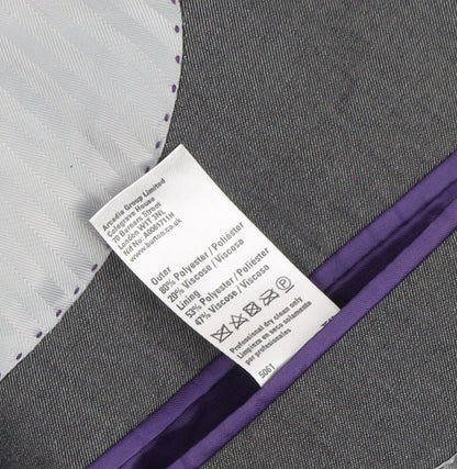 Burton Men's Grey Suit Jacket 46R Two-Button Classic Fit