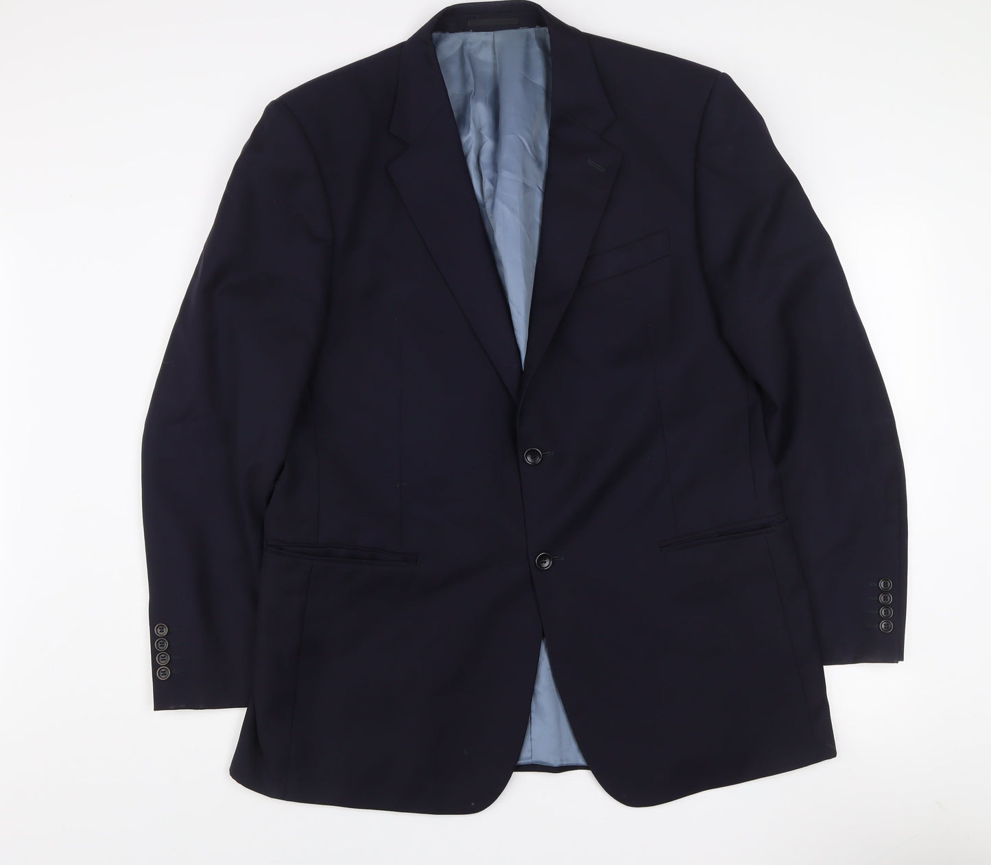 Austin Reed Men's Blue Wool 44R Single-Breasted Blazer