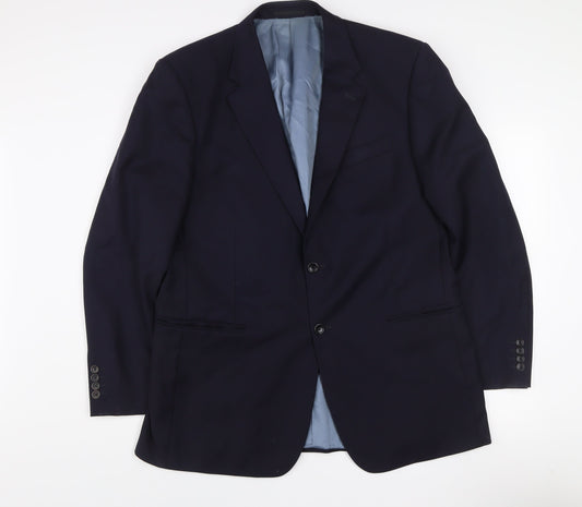 Austin Reed Men's Blue Wool 44R Single-Breasted Blazer