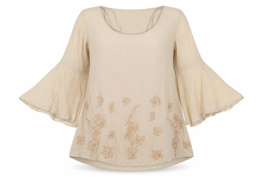 Simply Be Women’s Beige Embroidered Chiffon A-Line Dress Size 14