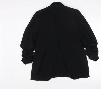 Marks and Spencer Womens Black Size 8 Regular Fit Single Breasted Blazer