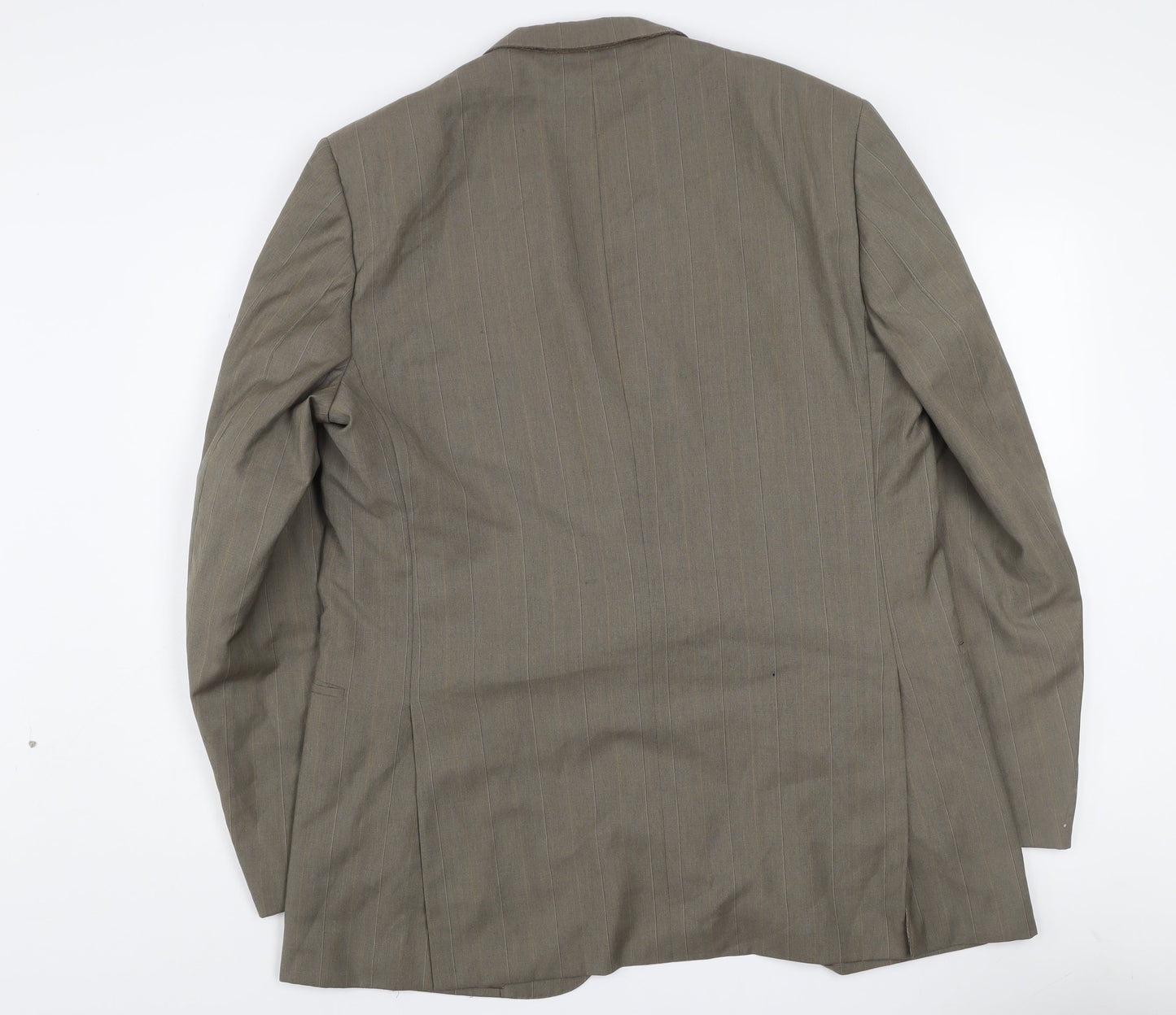 Chester Barrie Men’s Brown Pinstripe 46 Long Wool Single-Breasted Blazer