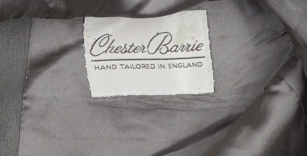 Chester Barrie Men’s Brown Pinstripe 46 Long Wool Single-Breasted Blazer