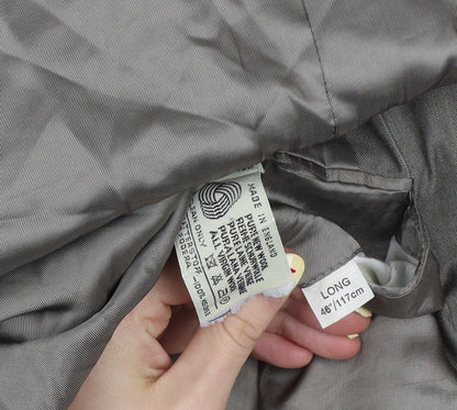 Chester Barrie Men’s Brown Pinstripe 46 Long Wool Single-Breasted Blazer